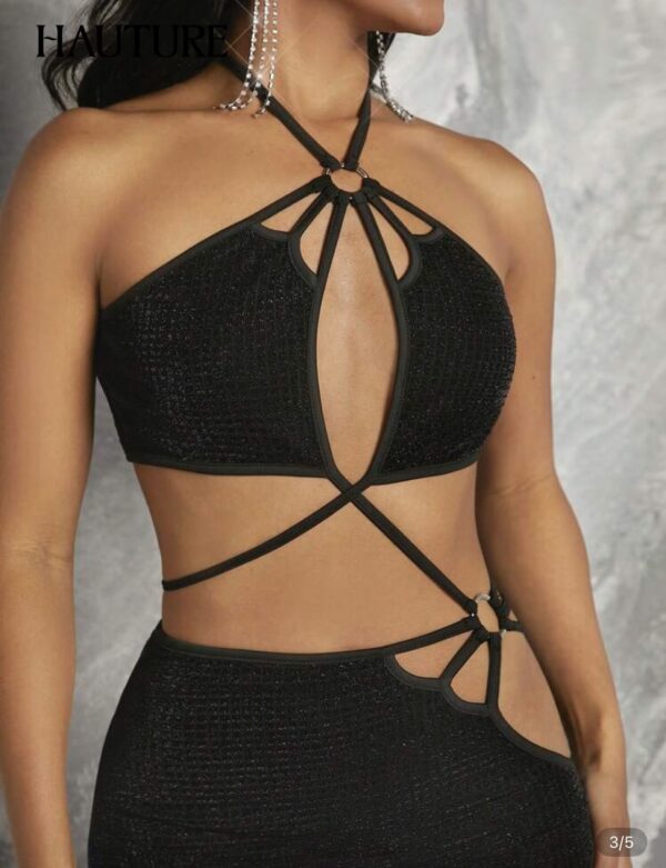 Black sparkly jumpsuit - Image 2