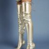 Gold thigh high boots